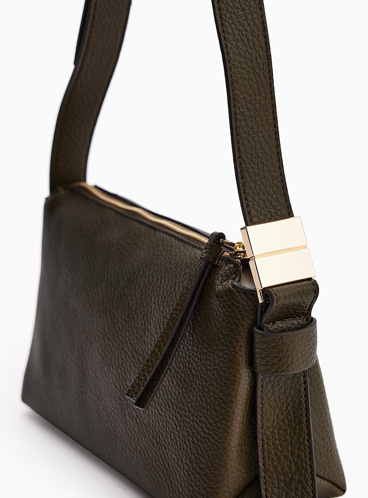 Dark Green Olive PVC Cross Body Bag One Size - Image 3 thumbnail